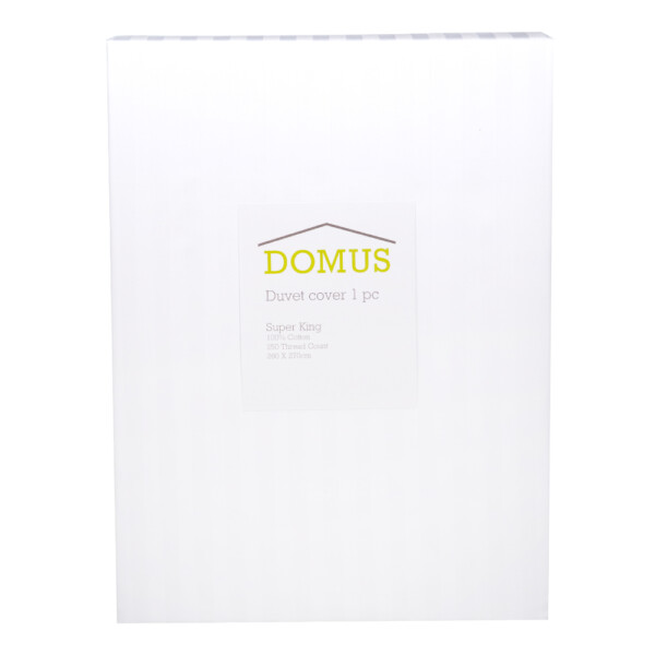 Domus: Duvet Cover: Super King 250 100% Cotton Stripe: (260x270)cm