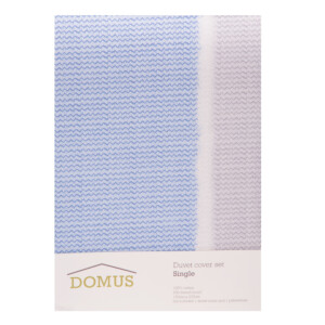 DOMUS: Twin Printed Duvet Cover Set: 3pc ; Duvet Cover, 160x220cm + 2 P/Sham #9530A 9270B