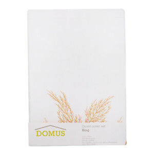Domus: King Duvet Cover Set: 4pcs: (240x260)cm, White and Gold