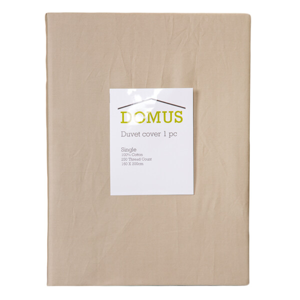 DOMUS: Duvet Cover: Single, 250 100% Cotton: 160x200