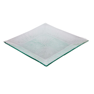 Domus: Decorative Glass Plate: 25.5x25.5x2.5cm Ref.YQR7006-2
