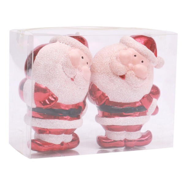 X'Mas Decoration, Santa 2pc Set, Red