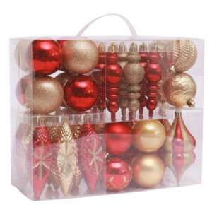 X'Mas Decoration Gift Pack, 40pc Set, Red/Gold