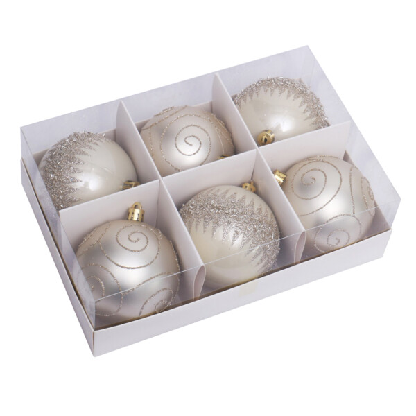 X'Mas Decoration Balls, 6pc Pack