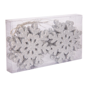 Decoration: Eva Snowflake, 7.5cm, Set 6pcs #D08-B7127S