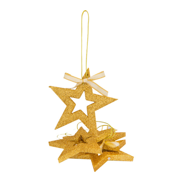 Decoration: Eva Star, 8cm, Set 6pcs #D08-B7139G