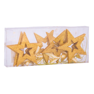 Decoration: Eva Star, 8cm, Set 6pcs #D08-B7139G