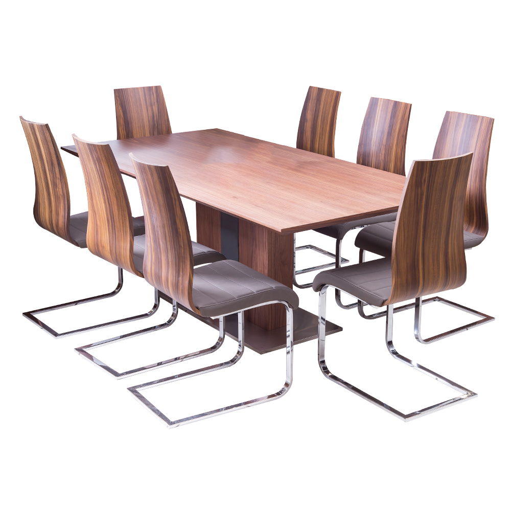 ROCA: Dining Table (2M) #VA9902 + 8 S/Chairs #VD8817-A
