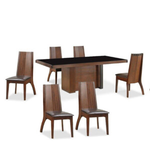 HOTWIN: HW PHERSON: Glass Dining Table-Glass Top (2.1M) + 8 Chairs