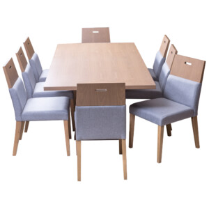 ACTION: Rectangle Dining Table #AF-2180DT + 8 S/Chairs #AF-1255DC