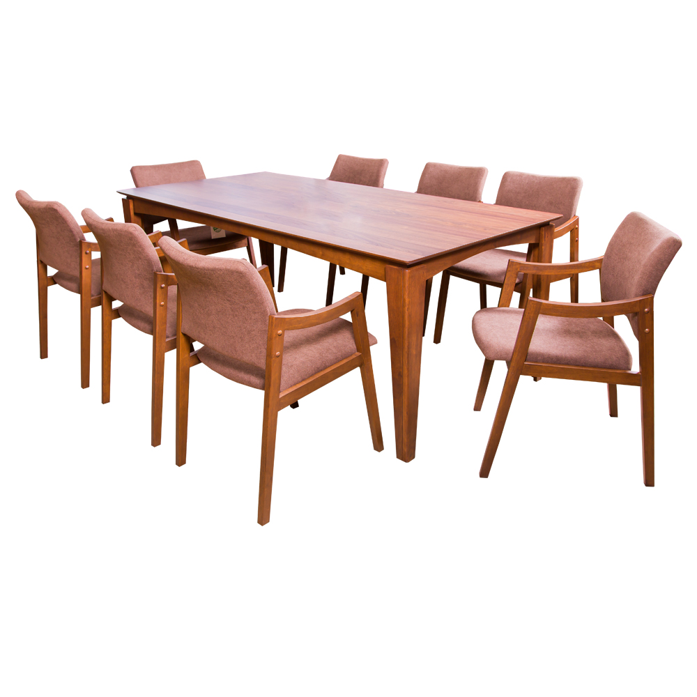 ELK-DESA: Dining Table (210x100x76cm) #EDWD3780(DT-RECT)S000BC+ 8 ...