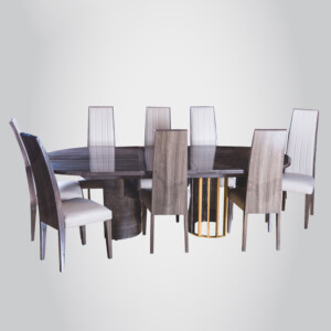 PERFECT LINE: Dining Table (2.0-2.5M)#TD143TA-E + 8 Side Chairs #TD36CE