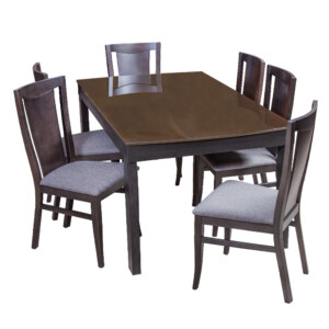 KINWAI: Zuma Dining Table (1.8x1.0M) #21033-408 + 6 Side Chairs #21033-511-F80007