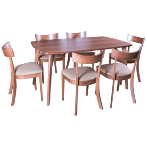 HAVANA: DiningTable + 6 Side Chairs, Espresso WF-0151
