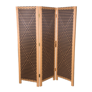 Wooden 3 Partition, Brown/Light Brown
