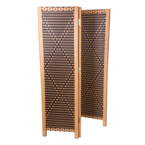 Wooden 3 Partition, Brown/Light Brown