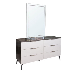 PERFECT LINE: Dresser #RB167DA(156.5x48.5x85cm) + Mirror With LED Light(120x80x2.0cm) #GB167MA-L