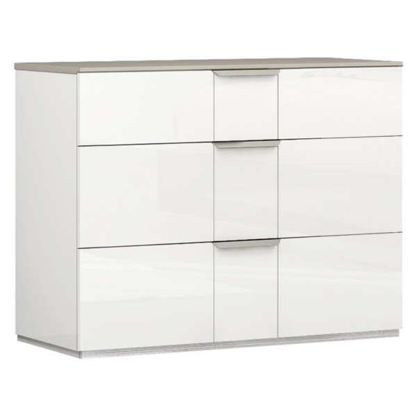 Dresser; (99x42x76)cm, White/Flannel Grey