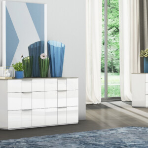 Dresser; (99x42x76)cm, White/Flannel Grey