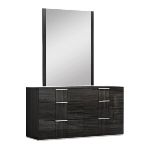 Dresser; (145.5x48.5x76)cm + Mirror; (90x2x120)cm, Grey Angley
