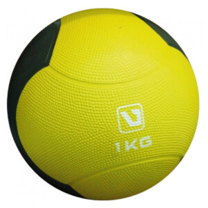 Medicine Ball: 1kg, 21.6cm, Yellow/Grey