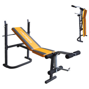 Fitness Weight Bench, Black/Orange