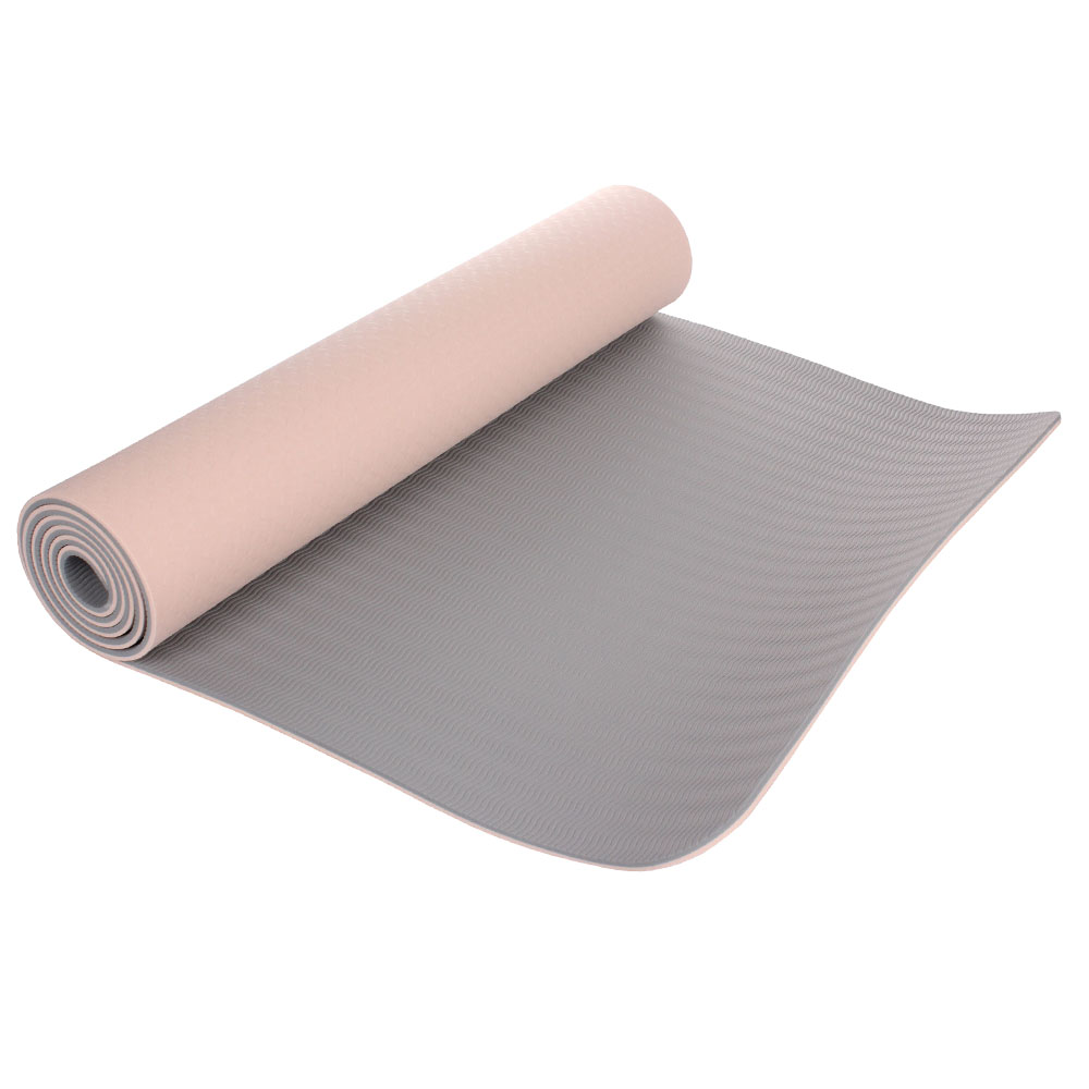 Yoga mat position 4mm - Lucky pink/grey