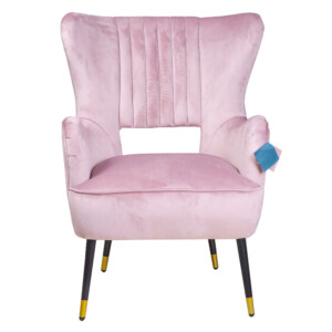 Fabric Arm Chair: 1-Seater- (73x70x93)cm, Pink