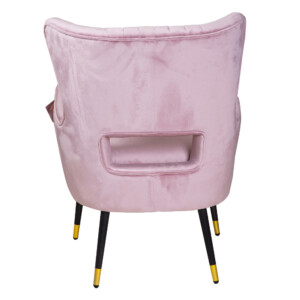 Fabric Arm Chair: 1-Seater- (73x70x93)cm, Pink