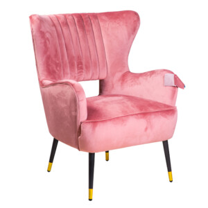 Fabric Arm Chair: 1-Seater- (73x70x93)cm, Rose