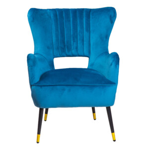 Fabric Arm Chair: 1-Seater- (73x70x93)cm, Sky Blue