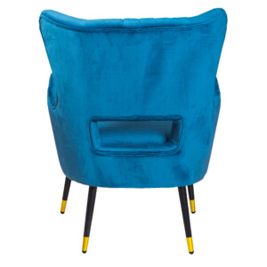 Fabric Arm Chair: 1-Seater- (73x70x93)cm, Sky Blue