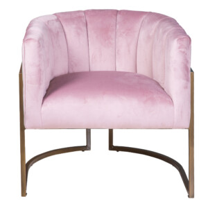 Fabric Arm Chair: 1-Seater- (72x75x73)cm, Pink