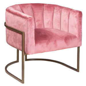 Fabric Arm Chair: 1-Seater- (72x75x73)cm, Rose