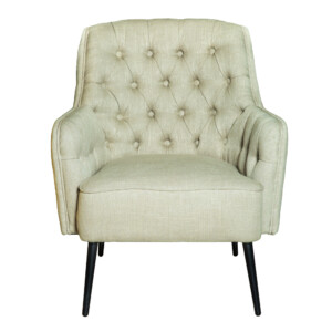 Fabric Arm Chair: 1-Seater- (75x79x88)cm, Moonlight