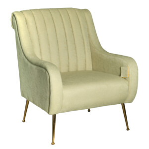 Fabric Arm Chair: 1-Seater- (74x87x94)cm, Green