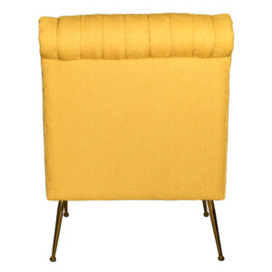 Fabric Arm Chair: 1-Seater- (74x87x94)cm, Yellow