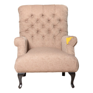 Fabric Arm Chair: 1-Seater- (81x94x105)cm, Chocolate