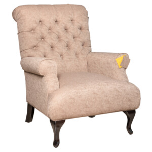 Fabric Arm Chair: 1-Seater- (81x94x105)cm, Chocolate