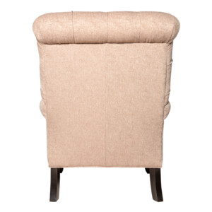 Fabric Arm Chair: 1-Seater- (81x94x105)cm, Chocolate