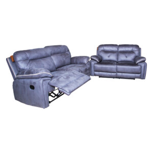 Small Fabric Recliner Sofa; 5 Seater (3RR+2RR), Cloudy Blue