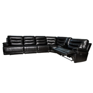 Motion: Fabric Recliner Corner Sofa With Console +Chaise #R/S5011A
