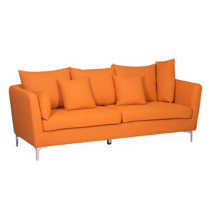 Fabric Sofa: (220x54/87x46/90)cm, Light Orange