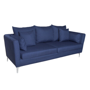 Fabric Sofa: (220x54/87x46/90)cm, Sawana Dark Blue