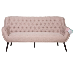 Fabric Sofa: 3-Seater; (184x79x88)cm, Chocolate