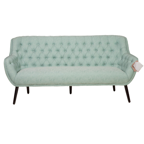 Fabric Sofa: 3-Seater; (184x79x88)cm, Light Green
