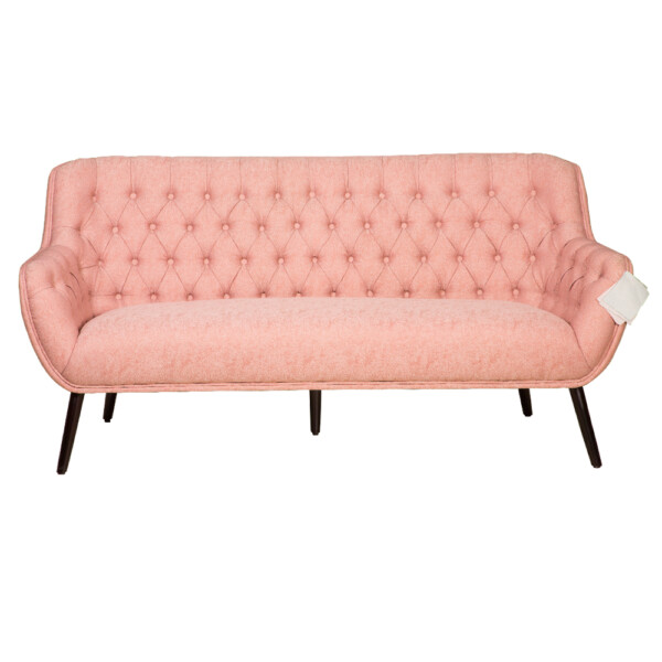 Fabric Sofa: 3-Seater; (184x79x88)cm, Pink