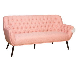 Fabric Sofa: 3-Seater; (184x79x88)cm, Pink