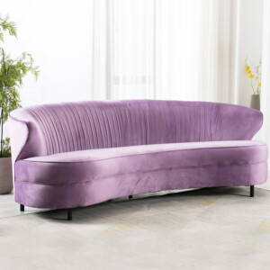 Fabric Sofa: 3-Seater; (215x114x75)cm, Purple