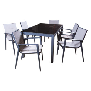 Outdoor Dining Table + 6 Side Chairs